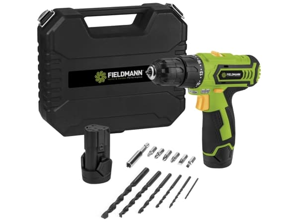 Fieldmann FDV 10252-A, Boremaskin med pistolgrep, 1350 RPM, 25 Nm, Batteri, Lithium-Ion (Li-Ion), 1300 Ah