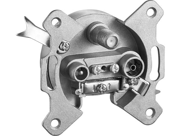 Goobay 67047, TV + SAT, 2400 MHz, 14 dB, 75 O, Silver, Metall