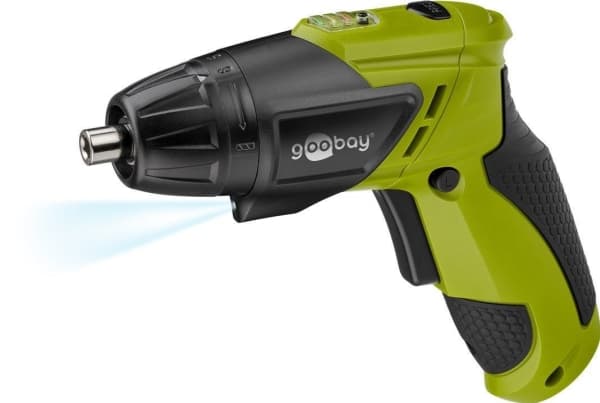 Goobay 71880, Boremaskin med pistolgrep, Nøkkelløs, Sort, Grønn, 230 RPM, Batteri, Lithium-Ion (Li-Ion)