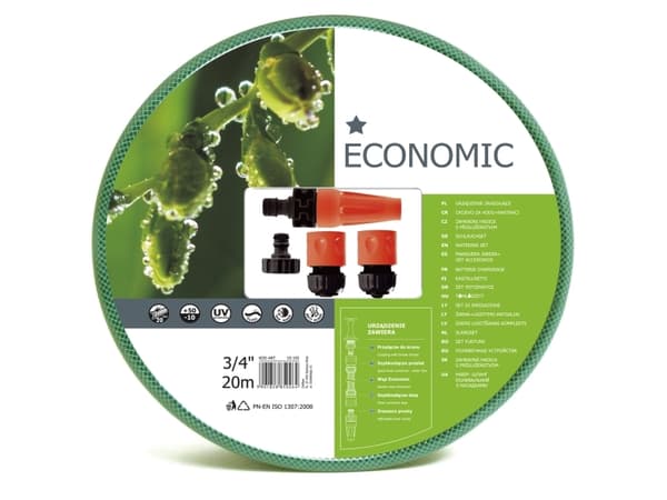 Cellfast Economic 3/4" 20m puutarhaletku 3/4" suoralla sadettimella (10-102)