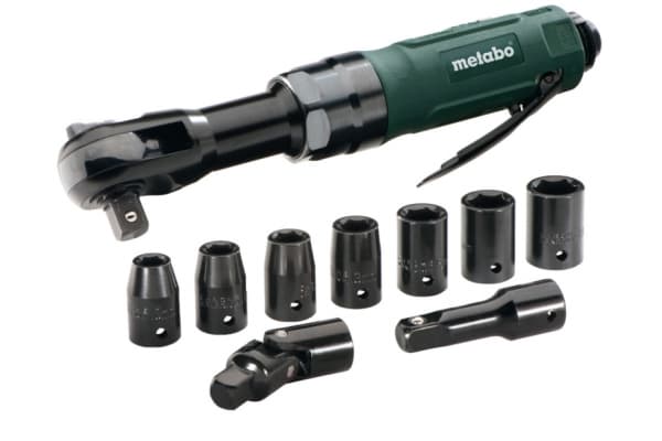 Metabo DRS 68 Set 1/2", Trykkluftskralle, Sort, Grønn, 68 Nm, 220 l/min, 6,2 stang, Trykkluft