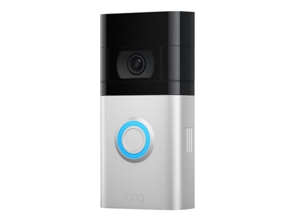 Ring Video Doorbell 4, Musta, Hopea, Koti, 160°, 84°, 1080p, Langaton