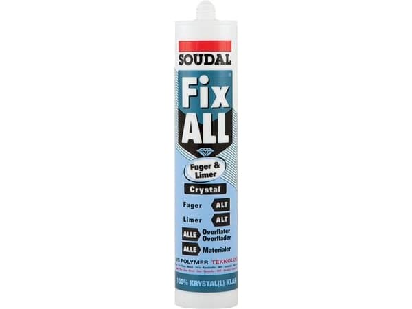 Sealant Fix All Flexi musta 290ml patruuna, korkealaatuinen 1-komponenttinen tiivistysaine, korkea tarttuvuus, sisältää sienitautien torjunta-ainetta
