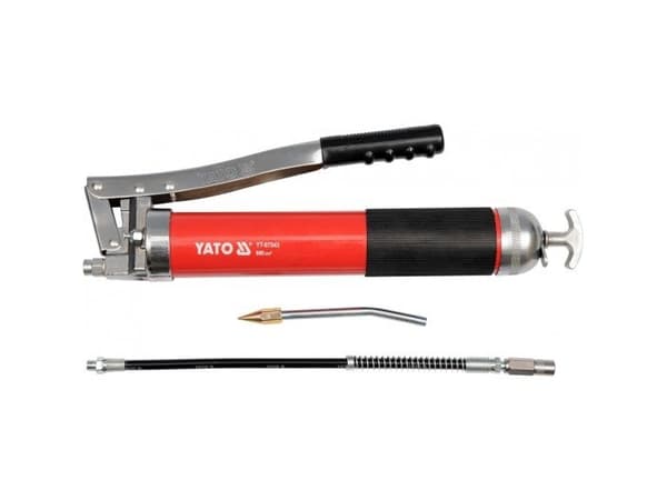 Yato YT-07043, Fettspruta, Svart, Silver, Gjuten aluminium, 800 ml, 27 Bar, 41 Bar