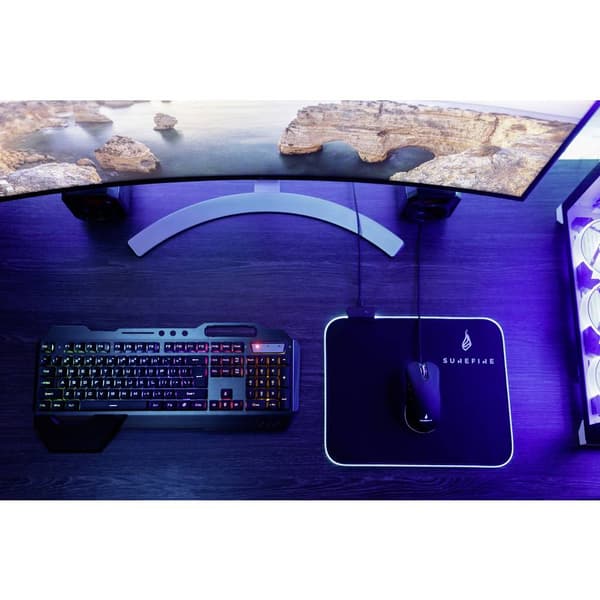 Surefire Gaming Silent Flight RGB-320 Gaming-musmatta Upplyst Svart