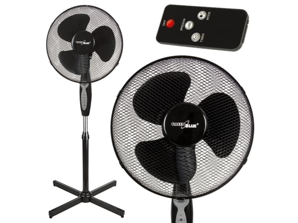 Greenblue GB580, Kotitaloustuuletin lavoilla, Musta, Lattia, 53 dB, 40 cm, 100°