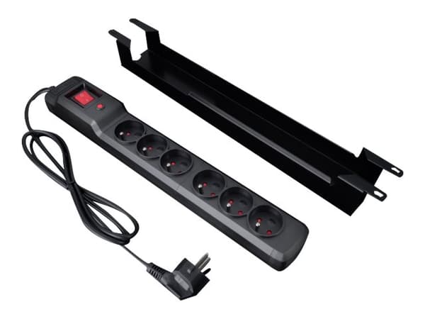 Armac M6 Rack - Pistorasia - AC 230 V - 3680 Watt - tulo: virta - lähtöliittimet: 6 (6 x IEC 60320) - 19" - 3 m johto - musta - musta