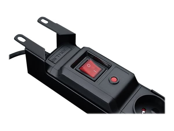 Armac M6 Rack - Pistorasia - AC 230 V - 3680 Watt - tulo: virta - lähtöliittimet: 6 (6 x IEC 60320) - 19" - 3 m johto - musta - musta
