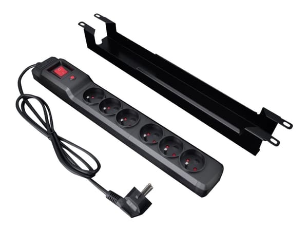 Armac M6 Rack - Pistorasia - AC 230 V - 3680 Watt - tulo: virta - lähtöliittimet: 6 (6 x IEC 60320) - 19" - 3 m johto - musta - musta