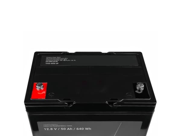Green Cell CAV06, Lithium Iron Phosphate (LiFePO4), 50 Ah, 12,8 V, Marine/fritid, Vedlikeholdsfri, 260 mm