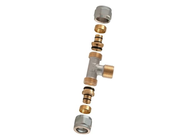 TDM BRASS DEMOUNTABLE THREADED TEE 1460E20X3/4
