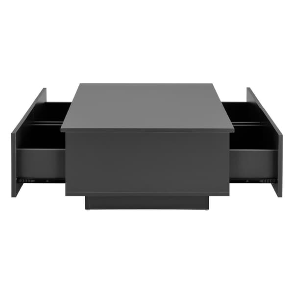 [en.casa] Soffbord Kagiso-med 4 lådor-95x60x31cm-spånskiva-mörkgrå matt