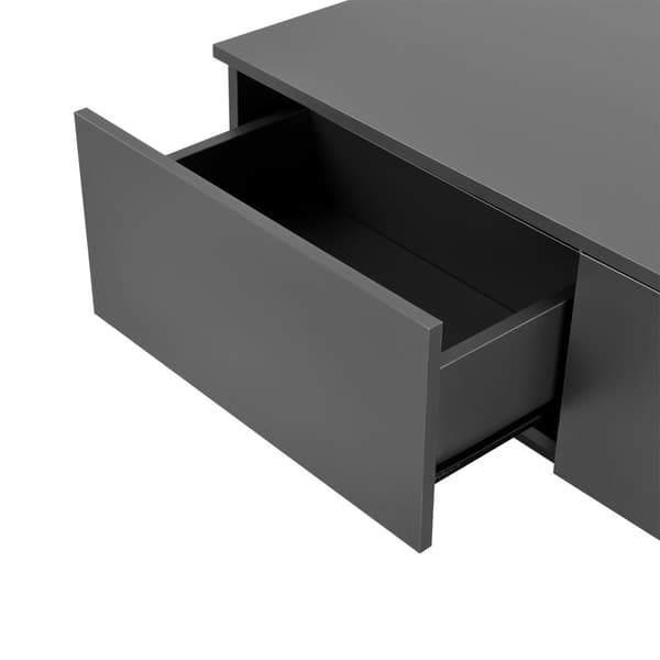 [en.casa] Soffbord Kagiso-med 4 lådor-95x60x31cm-spånskiva-mörkgrå matt