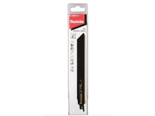 Makita - Sabelsagblad - for tre, metall, rustfritt stål, støpejern, komposittmaterialer - 10 deler - lengde: 225 mm - bredde: 25 mm
