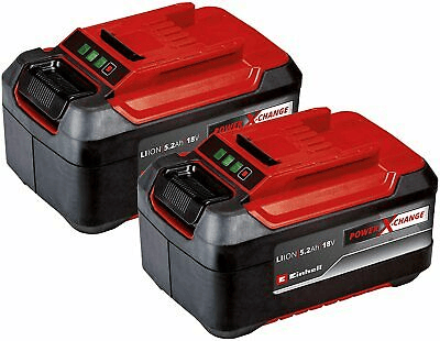Einhell PXC-Twinpack, Batteri, Litium-Ion (Li-Ion), 5,2 Ah, 18 V, Svart, Röd, Akrylnitrilbutadienstyren (ABS)