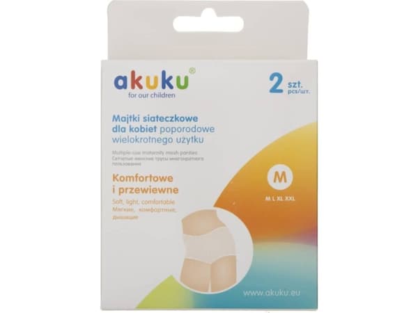 Akuku gjenbrukbar mesh postpartum truse M 2 stk.