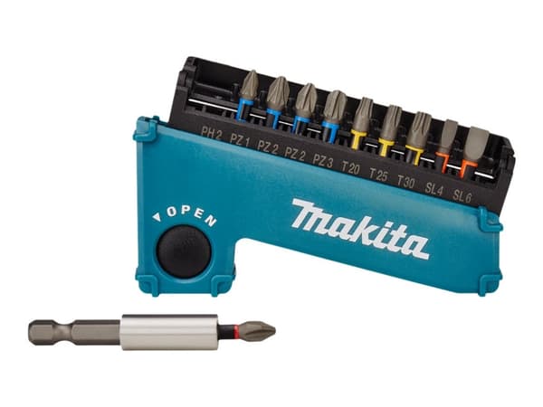 Makita Impact Premier - Iskuruuvimeisselin kärki - 11 kpl - torx, phillips, pozidriv, slot - kuusiokolo - pituus: 50 mm, 25 mm - Makita DHP486RTJ, DH