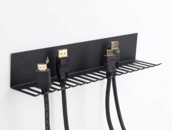 Delock - Kabelholder - veggmonterbar - svart