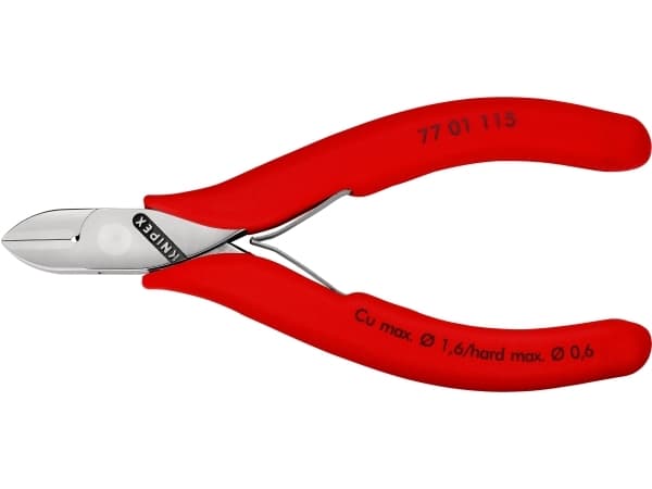 Knipex 77 01 115, Diagonal tang, 1,1 cm, 1,3 cm, 7 mm, 1,6 mm, Stål