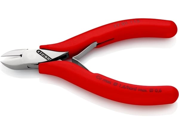 Knipex 77 01 115, Diagonal tang, 1,1 cm, 1,3 cm, 7 mm, 1,6 mm, Stål