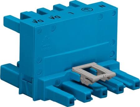 WAGO Winsta® h-blok hanstik-hunstik/hunstik med 2 låsepal 5-polet, blå