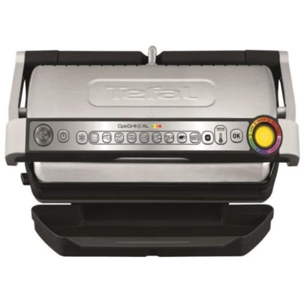 Tefal OptiGrill Elite Grill GC722D34 OptiGrill+ XL| inox, Sort, Rustfritt stål, Rektangulær, Sensor, Rist, 800 cm², 400 x 200 mm