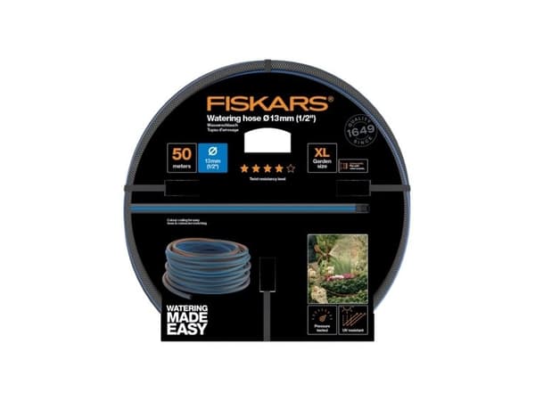 Fiskars 1027106, 50 m, Ovan jord, Blå, Grå, 1,3 cm, 1/2, Finland
