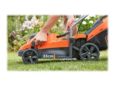 BLACK+DECKER BCMW3318L2-QW - Gressklipper - trådløs - 18 V - 2.5 Ah - 2 batterier - 33 cm - 15 kg