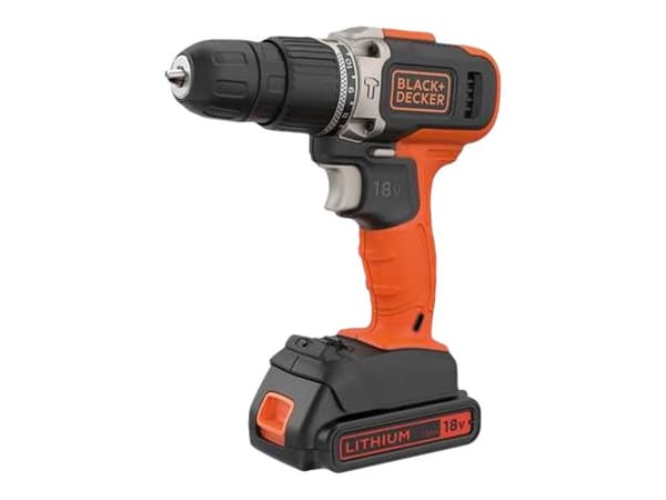 BLACK+DECKER BCD003C2K - Hammerbor - trådløs - 2 hastigheter 10 mm - 45 N·m - 2 batterier - 18 V
