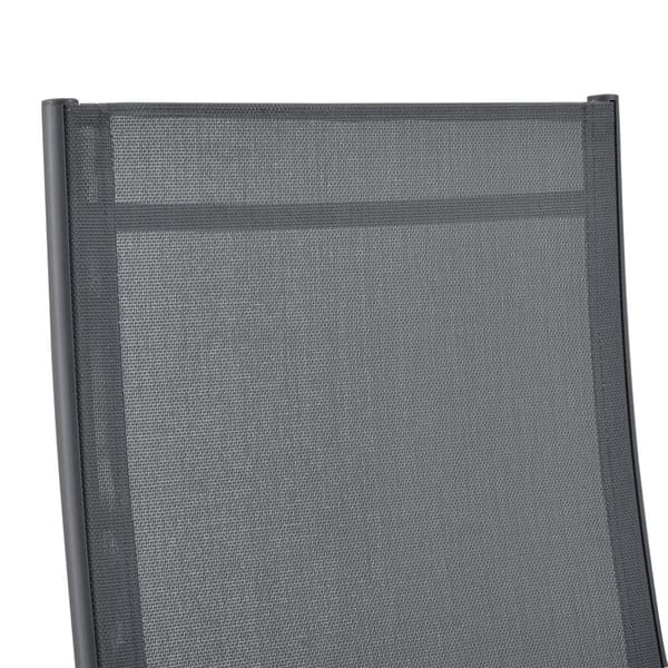 [en.casa] Trädgårdsstol Kalamata set om 2-hopfällbar-105x57x68cm-vikbart ryggstöd-pulverlackerat stål-polyester-mörkgrå