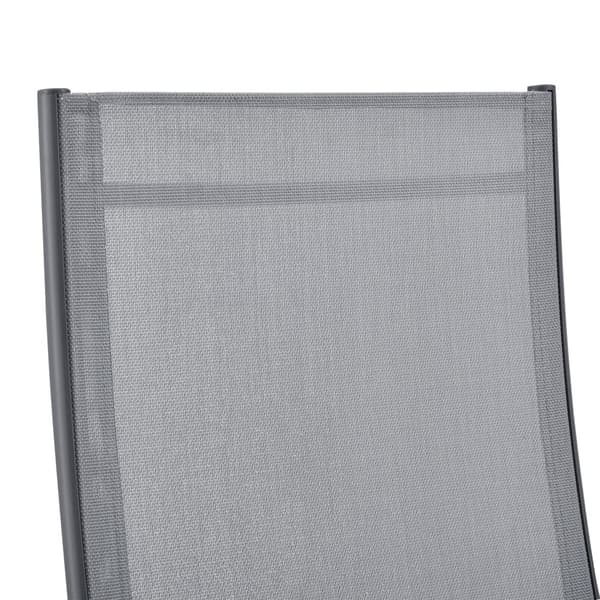 [en.casa] Trädgårdsstol Kalamata set om 2-hopfällbar-105x57x68cm-vikbart ryggstöd-pulverlackerat stål-polyester-ljusgrå-mörkgrå