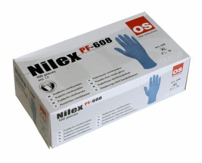 Nilex kertakäyttökäsine 9 (L) - Nitriili jauheetonta - paksuus 0.10mm - sininen - laatikko 100 kpl