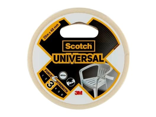 3M Universal, Vit, Buntning, Fastsättning, Skyddande, Reparation, Tätning, 25 m, 48 mm, 6 styck