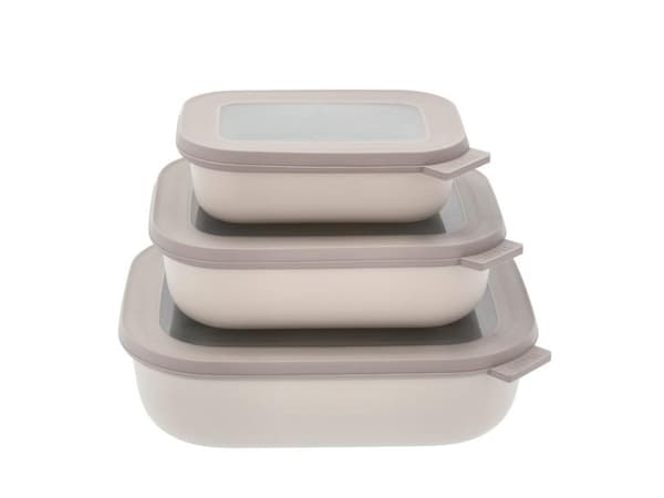 Mepal - Cirqula Low Rect Bowl Set - Nordic White (14598)