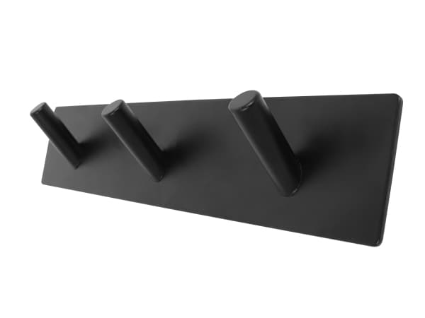 Home&gt;it® självhäftande klädkrok med 3 krokar 20 x 4 cm matt svart
