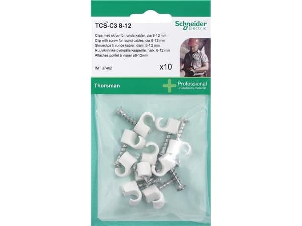 SCHNEIDER ELECTRIC Skruvklämmor TCS-C3 8-12 vit - 10 st - I påse för DIY