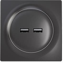 Fibaro FGWU-021-8, 2x USB, 0 - 40 °C, 0 - 90 %, Sort, 100 - 240 V, 50/60 Hz musta