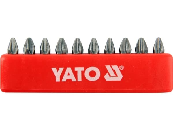 Yato YT-0475, 10 kpl, Phillips, Terästä, 25 mm, 25,4 / 4 mm (1 / 4")
