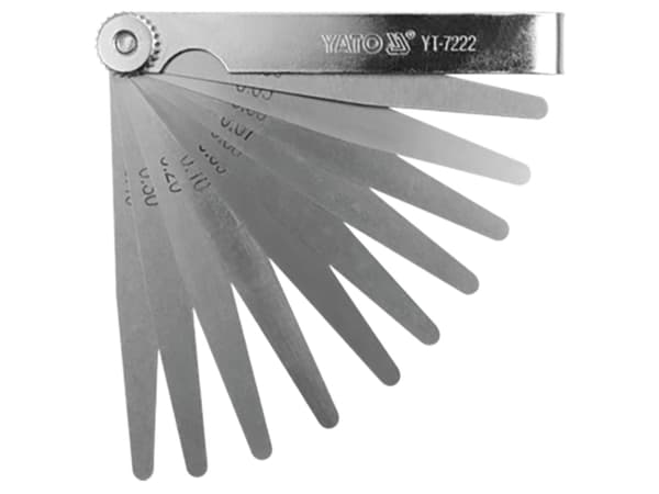 Yato YT-7220, Rostfritt stål, 0.04,0.05,0.06,0.07,0.08,0.09,0.1,0.15,0.2,0.25,0.3,0.4,0.5,0.75,1 mm, Rostfritt stål, 17 styck, 100 mm