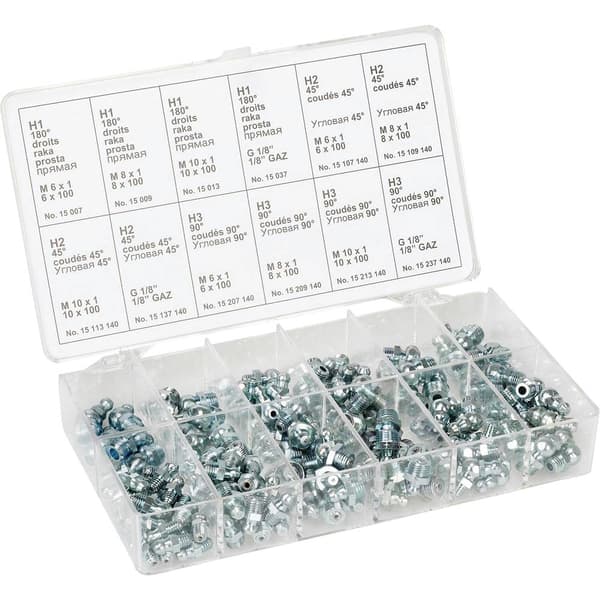 Pressol Smörjnipplar-sortimentlåda 140 st. 215 mm 1 st
