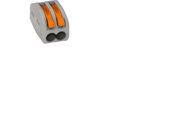 Wago 222-412, Kabelfordeler, Grå, 12,4 mm, 20,5 mm, 20,5 mm, 14,5 mm, 3,1 g