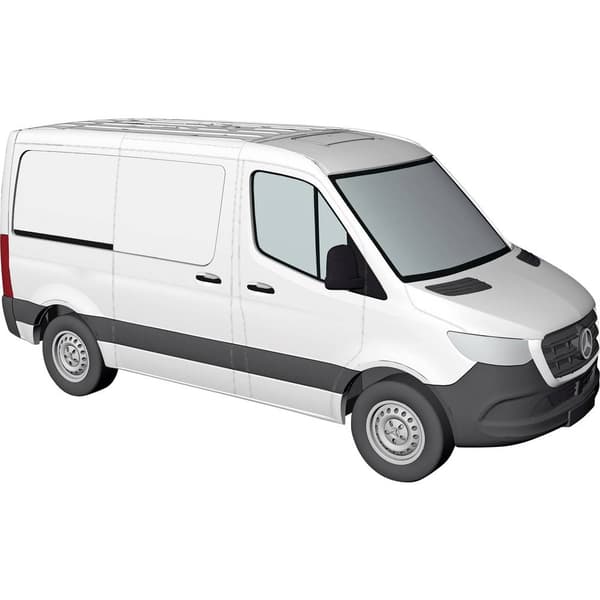 Busch 53400 H0 Byggmodell Bil Mercedes Benz Sprinter skåpbil kort, vit