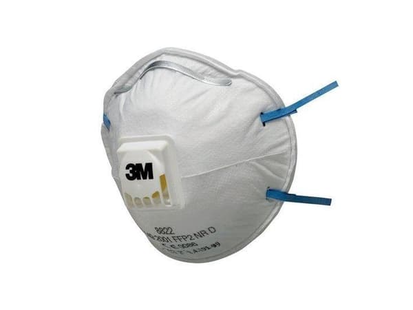 3M 8822C3, FFP2, Hvit, 3 stykker, Blister