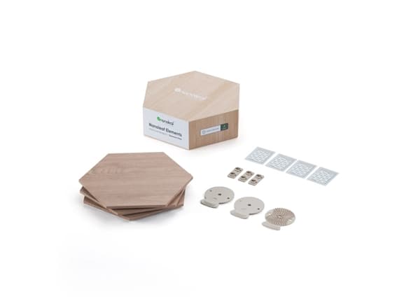 Nanoleaf Elements - Trådlös belysningspanel - sexhörning - wood look (paket om 3)
