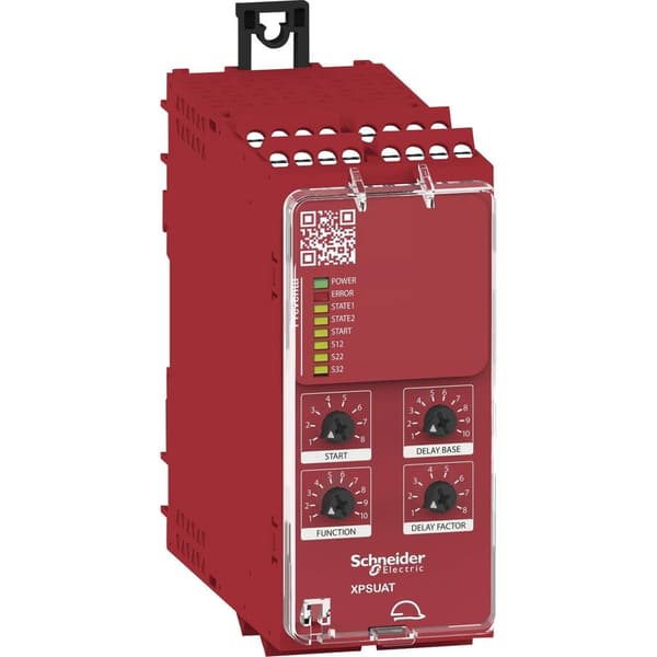 Säkerhetsrelä 1 st XPSUAT13A3AP Schneider Electric Driftspänning: 24 V DC/AC 3 NO, 3 NO, 1 NC (B x H x D) 45 x 100 x 12