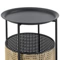 Miniatyrbild 5 av 7: [en.casa]® Soffbord Beaumont-45xØ35cm-metall-svart-sandfärg