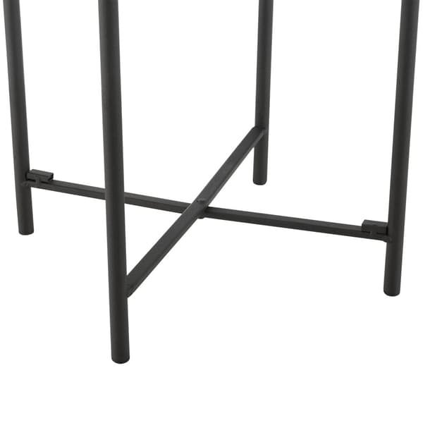 [en.casa]® Soffbord Beaumont-45xØ35cm-metall-svart-sandfärg