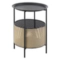 Miniatyrbild 2 av 7: [en.casa]® Soffbord Beaumont-45xØ35cm-metall-svart-sandfärg
