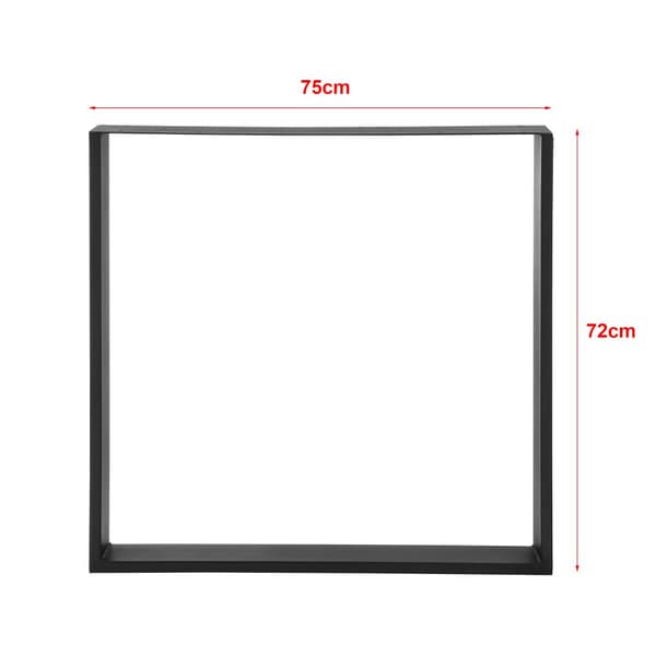 Bordsben set om 2 75x72cm svart matt [en.casa]
