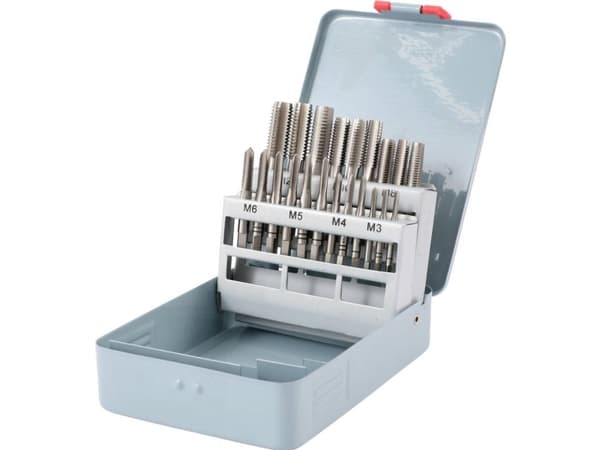 TOOLCRAFT 2266929 Kierresarja 21 osaa M3, M4, M5, M6, M8, M10, M12 DIN 352 HSS 1 kpl